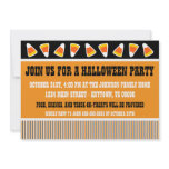Rustic Halloween Invitation (Candy Corn)