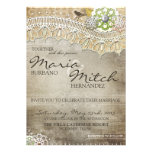 Rustic Lace Distressed Wedding Invitation