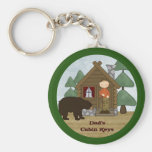 Rustic Lodge: Country Cabin Keys with Bear Custom Keychains