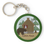 Rustic Lodge: Country Cabin Keys with Bear