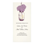 Rustic Mason Jar and Hydrangeas Program Customized Rack Card