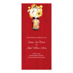Rustic Mason Jar and Wildflowers Program Custom Rack Cards