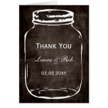 rustic mason jar wedding thank you cards