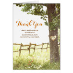 rustic old tree country wedding thank you cards