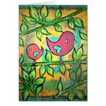 Rustic Pink Birdy Cards