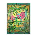Rustic Pink Birdys postcards