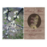 Rustic Plum Photo Engagement Postcard