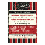 Rustic Poster: Red & Black Custom Wedding Custom Announcement