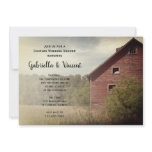 Rustic Red Barn Country Couples Wedding Shower invitations