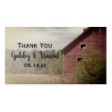 Rustic Red Barn Country Wedding Favour Tags business cards