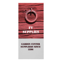 Rustic Rural Red Wooden Barn Wall Bookmark Customised Rack Card