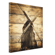 Rustic vintage country windmill farm landscapes gallery wrap canvas