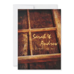 Rustic Window Frame Wedding Invitation