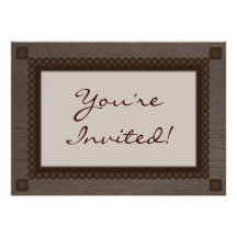 Rustic Wood Frame invitation (landscape)