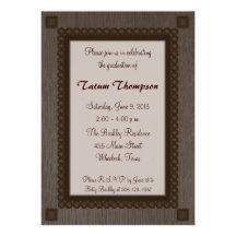 Rustic Wood Frame invitation (portrait)