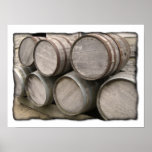 Rustic Wooden Barrels posters