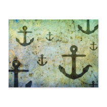 Rusty Anchors Artwork Postcard