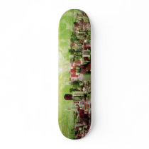 rusty city light green skateboard