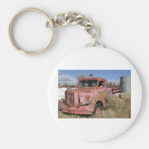 Rusty Fire Truck Keychain