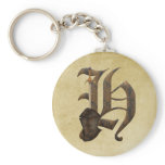 Rusty Knight Initial H keychains