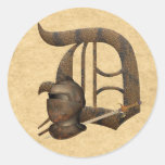 Rusty Knights Initial D Round Sticker