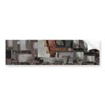 Rusty metal pattern. Brown and Grey. Custom bumper stickers