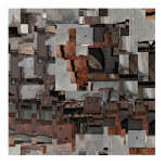 Rusty metal pattern. Brown and Grey. Custom photo sculptures