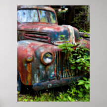 Rusty Old Antique Truck Poster