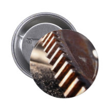 Rusty Old Cog Wheel Pinback Buttons