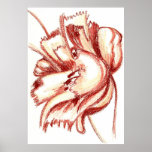 Rusty Pastel Flower Poster