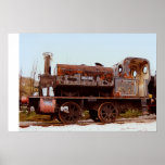Rusty Railway Steam Engine Locomotive Poster posters