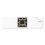 Rusty spiky metal frame border with chain bumper sticker