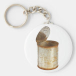 Rusty tin can keychain