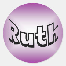 Ruth Round Stickers