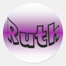 Ruth Round Stickers