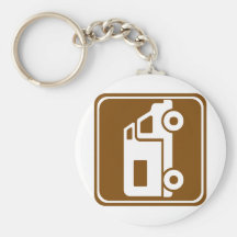 RV Campground Highway Sign Keychain