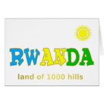 Rwanda the land of 1000 hills greeting card