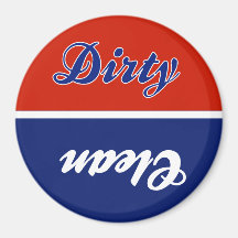 RWB Dirty Clean Dishwasher Magnet