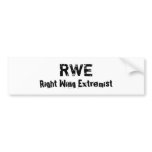RWE, Right Wing Extremist bumper stickers