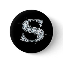 "S" Diamond Bling Button