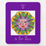 S is for Sun -Mousepad (purple)