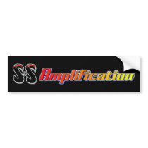 S&S Amps plain black sticker Bumper Stickers