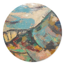 S Shano Colour Mountain Round Stickers