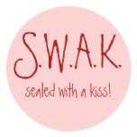 S.W.A.K. sealed with a kiss! sticker