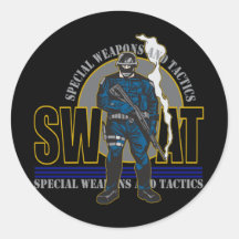 S.W.A.T. Attitude Round Stickers