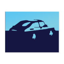 Saab 900 SPG/Aero - Lt blue on dark postcard