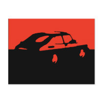 Saab 900 SPG/Aero - Red on dark postcard