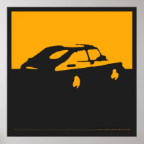 Saab 900 SPG/Aero - Yellow on charcoal black poste Posters