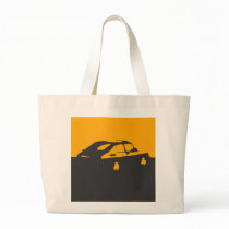 Saab 900 SPG/Aero - Yellow on dark bkgd totebag
