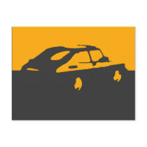 Saab 900 SPG/Aero - Yellow on dark postcard